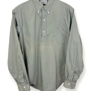 Vintage 1950s MARLBORO Embroidered Popover Shirt ~ L ~ Ivy Style / Mod / Preppy ~ Rockabilly / Atomic ~ Pullover ~ Sanforized ~ 50s 
