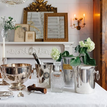 vintage French stainless champagne buckets