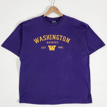 Vintage 1990s UW University of Washington Huskies Purple T-Shirt Sz. XL