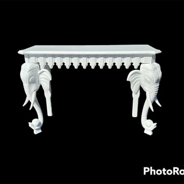 Vintage elephant console table in the style of Gampel stoll. 