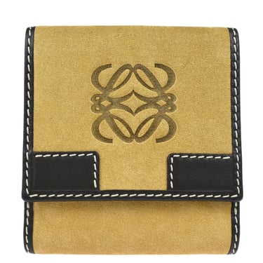Loewe Beige Suede Wallet Purse