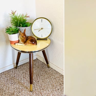 Vintage Plant Table, Vintage Side Table, Formica Top Table, Mid Century Plant Stand, Vintage Planter, Space Age Table, Atomic Table 