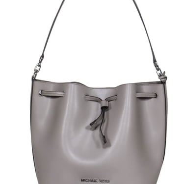 Michael Kors - Grey Crossbody Bucket Bag w/ Snap Close