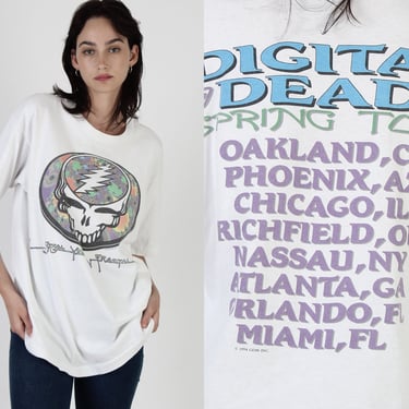Vintage 90s Grateful Dead Steal Your Fractal Deadhead 420 T Shirt Liquid Blue L 