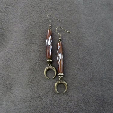 Batik print African Afrocentric earrings 3 