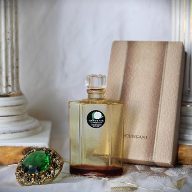 Antique Gardenia, Houbigant, 7.5 ml. or 1/4 oz. Flacon, Bottle Parfum Extrait, New York, Paris In Box 
