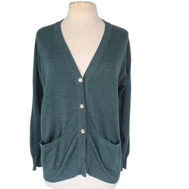 Vintage Brunello Cucinelli Womens Cardigan Green Cashmere Sweater 