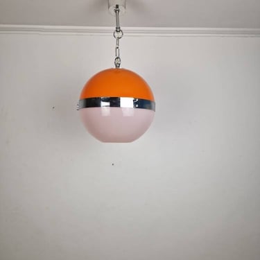 1 of 2 Retro Orange Ceiling Light / Yugoslavia Sijaj Hrastnik Factory / Midcentury Modern  Pendant Lamp / Home Decor / 1970s 