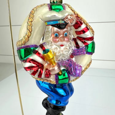 Vintage Christopher Radko NICK AHOY Sailor Santa Blown Glass Christmas Ornament 