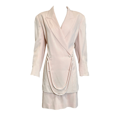 Montana 80s Powder Pink Suit Ensemble with Hardware Drape