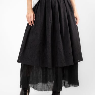 Hallek Layered Full Midi Skirt