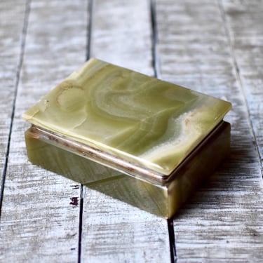 Vintage Onyx Stone Jewelry Box Trinket Box Women's Gift  Box Retro Jewelry Storage 