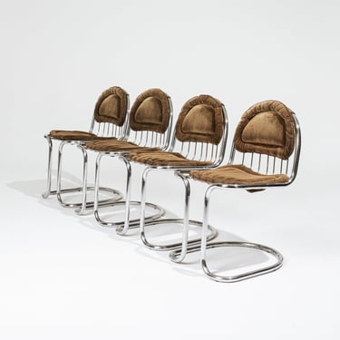 SET DE 4 CHAISES GASTONE RINALDI, 1970s