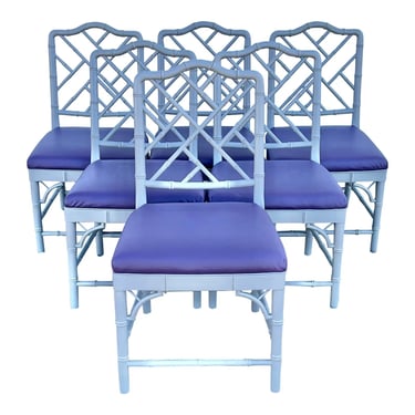Ballard Designs Dayna Faux Bamboo Dining Chairs - Set of 6 