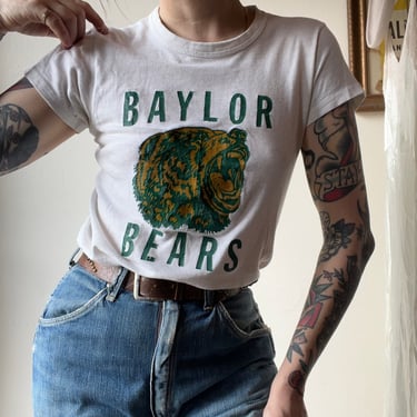 Vtg. Baylor Bears White T-Shirt