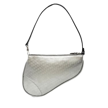 Dior Silver Mini Saddle Bag