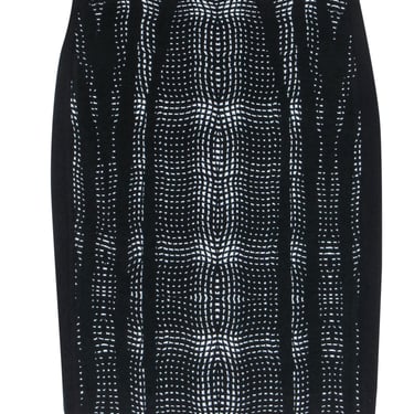 Diane von Furstenberg - Black & White Knit Pencil Skirt Sz 8
