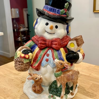 Harry & David Snowman Cookie Jar 