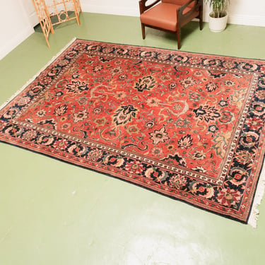 Persian Antique Rug with Black Borders