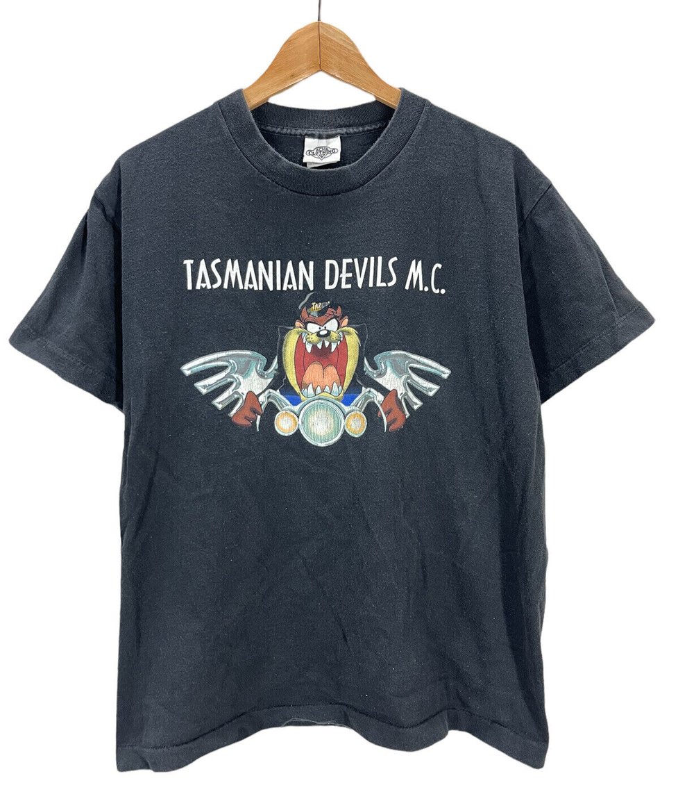 vintage-1991-tasmanian-devils-mc-motorcycle-club-warner-bros-t-shirt-m