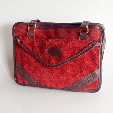 1970s Red Suede Handbag