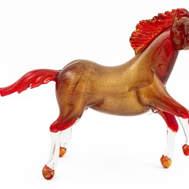 Murano Venetian Art Glass Rearing Horse