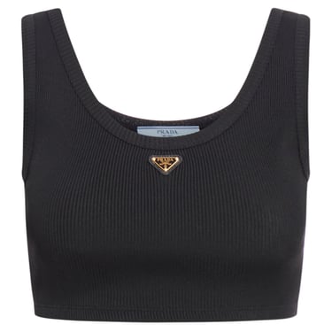 Prada Women Ribbed Jersey Top