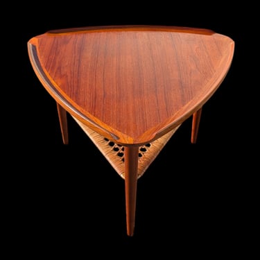 Mid Century Danish Modern Teak Side Table by Poul Jensen 