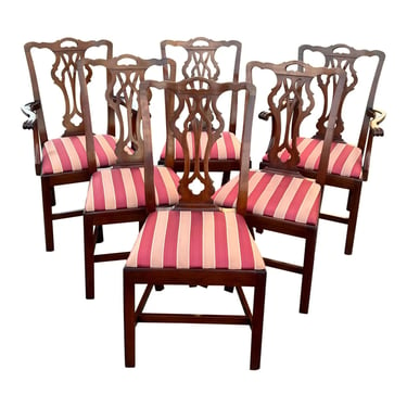 Vintage Statton “Centennial” Solid Cherry Chippendale Chairs - Set of 6 