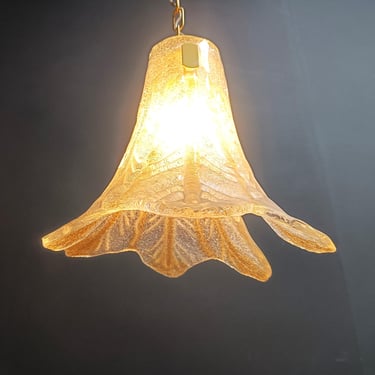 Vintage murano glass pendant light, for Mazzega, 1960s - italian pendant light - murano glass chandelier 