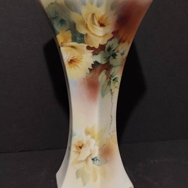 Antique Hand Painted Porcelain Nippon Vase 9