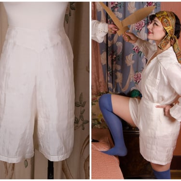 1920s Tap Pants  -  Vintage 20s Soft China Silk Tap Panties from B. Altman 