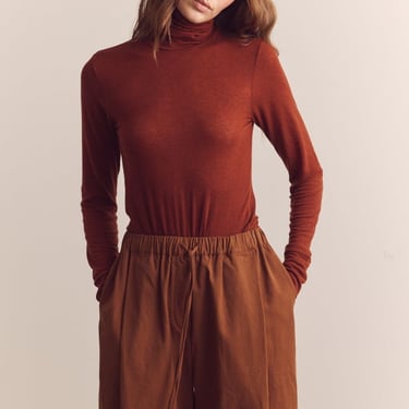 amente Pleated Drawstring Pants - Red Bean