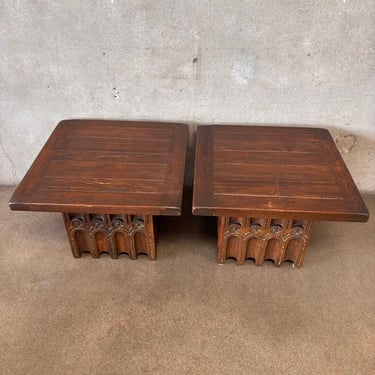 Vintage Arts And Crafts Style End Tables From Mexico