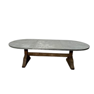Limited Edition 19th Century Zinc and Oak Dining Table