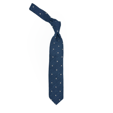 GEOFF NICHOLSON BLUE SHANTUNG SILK TIE