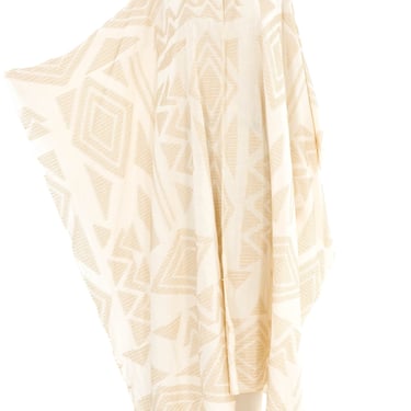 2006 Yeohlee Natural Embroidered Open Front Caftan