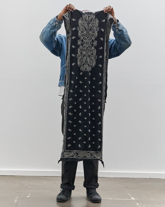 ☆韓国の人気☆【SATUR】☆(W) Knit Balaclav.a☆ Kapital Fulling Wool Scarf Paisley Bandana, Black