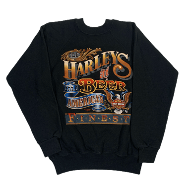 Vintage Harley-Davidson &quot;Ezekiel's Wheel&quot; Dave Gardner Raglan Sweatshirt