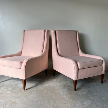 70's Mid-century Jack Lenor Larsen Style  Lounge Chairs - a Pair 