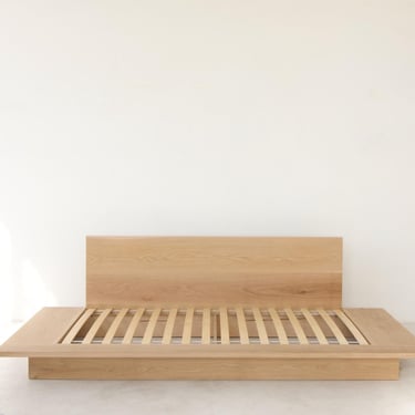 Solid white oak Daybed | Minimalist Bed | Solid Wood Platform Bed Frame | Solid Wood Furniture | Plinth bed | Custom furniture made in LA 