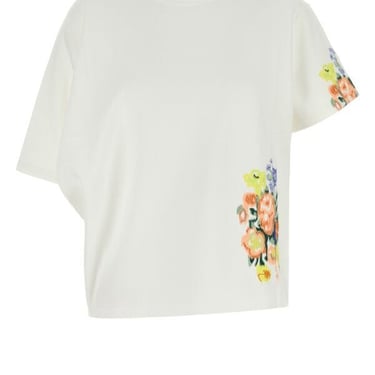 Loewe Woman Embroidered Draped T-Shirt