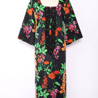 Blingy Silk Floral Caftan M/L