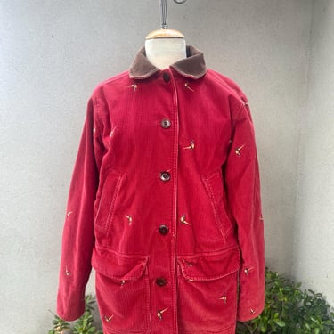 Vintage LL Bean corduroy barn jacket brick red | Nel and Ada
