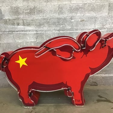 Neon BBQ Pig Sign (Seattle)