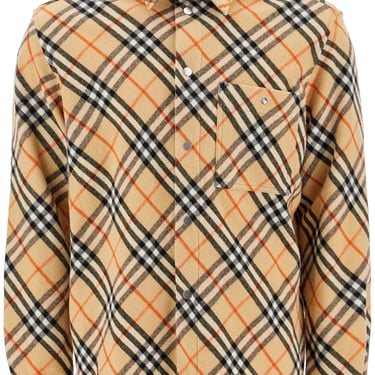 Burberry Check Wool Overshirt Men