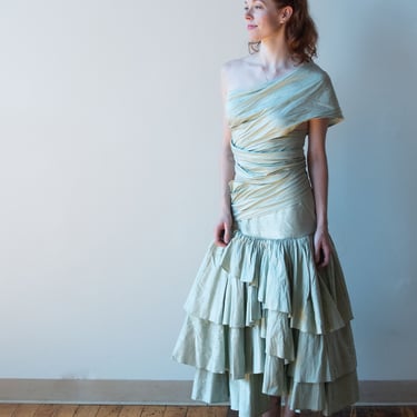 Seafoam Silk Dress | Romeo Gigli for Callaghan 
