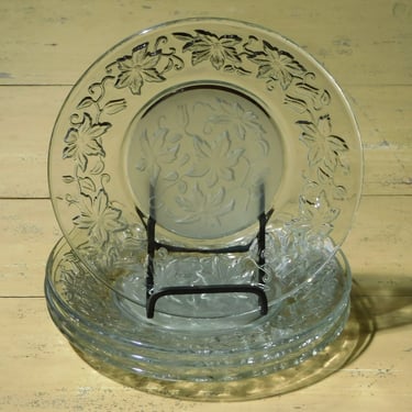 Vintage Clear Beauty Plates (set of 4)
