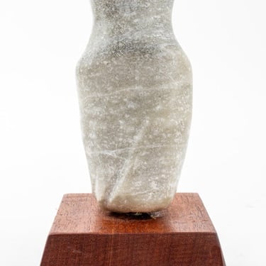Joan Shapiro &quot;Female&quot; Gray Alabaster Sculpture