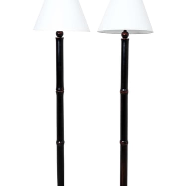 Pair of Faux Bamboo Floor Lamps